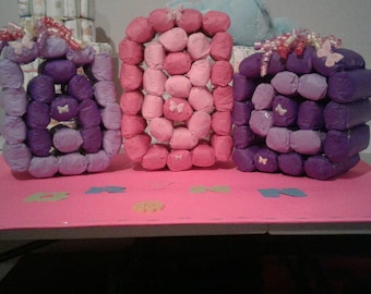Baby ABC blocks diaper cake