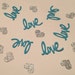 Love and Heart Confetti Turquoise Silver Confetti Glitter Confetti Shower Confetti Wedding Confetti Anniversary Confetti
