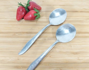 Vintage PAIR of Mar Crest Starburst Soup Spoons