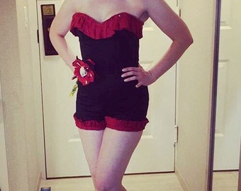 Beth Playsuit - vintage style custom handmade
