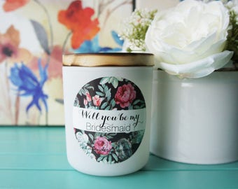 Scented Soy Candle/'BRIDESMAID'/ Lavender/Handpoured