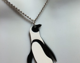 Laser cut acrylic 'Penguin' pendant