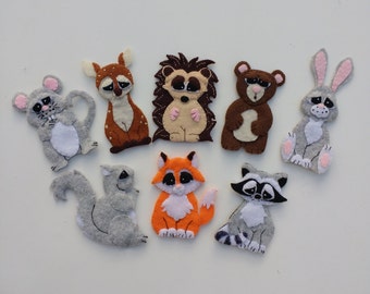 Forest friends finger puppet set