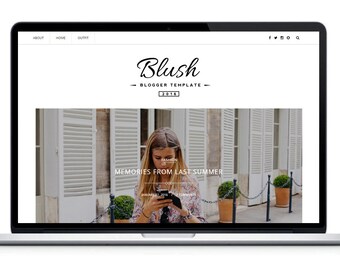 Premade Blogger Template- Blush Responsive Blog Theme