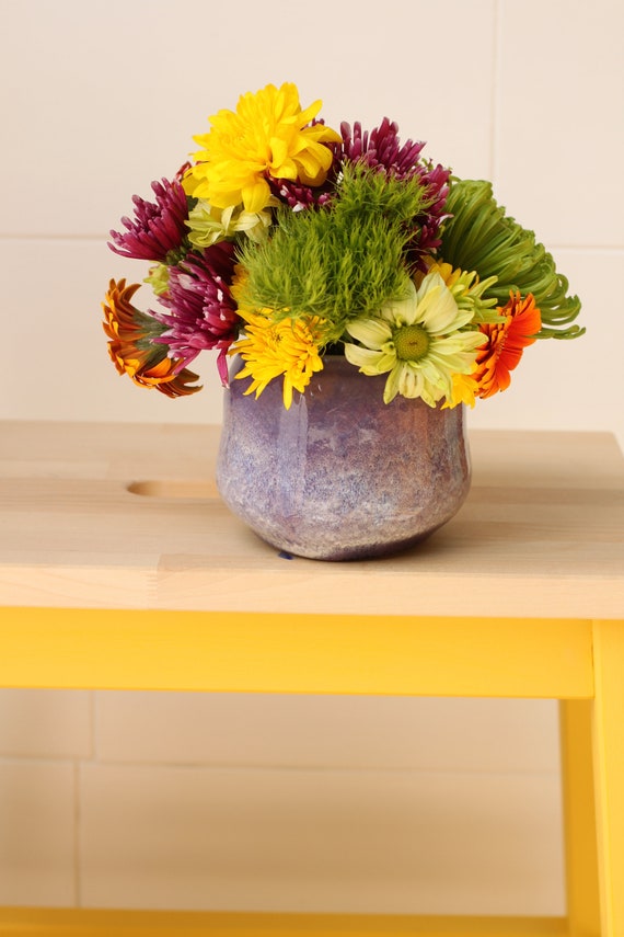 purple bud vase // accent vase // boho vase // small flower vase