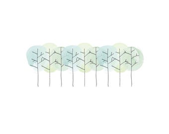 Watercolor Trees 10 x 8 Print