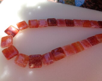 Agate, fire agate, square pillow