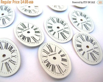 Supply Clearance Watch Face Lot - Oval Watch Face Lot - Steampunk Supplies - Oval Watch Faces - Roman Numeral Watch Face