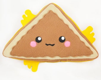 Grilled cheese sandwich triangle pillow / plush toy