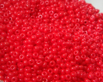 93g - Red Seed Beads size 11/0 (2mm)