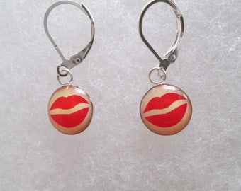 Sterling Silver "Lips" Earrings