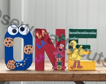 Sesame Street Custom Paper Mache Letters and Numbers