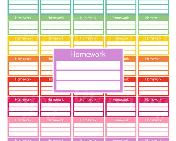 printable homework planner