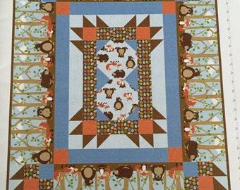Playing in the Woods Crib Quilt pattern by Barb Sackel