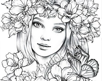 Lady Spring | Mariola Budek - Premium Coloring Page
