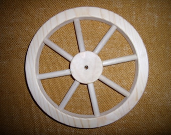 Handcrafted 8" wooden wheel with 8 spokes.Part No. 1401-E