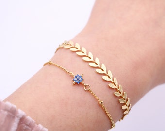 Gold Leaf Bracelet Leaves Bracelet for Bridesmaid Will You Be my Bridesmaid Bracelet Gold bracelet for Mothers Day Gift