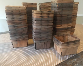 Vintage wooden berry baskets
