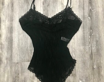 Black Oscar de la Renta lace teddy