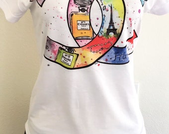 Perfum Paris woman t-shirt Statement Tee,Graphic Tee, Statement T-shirt,Graphic Tshirt