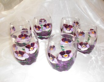 PAINTED APERITIF GLASSES