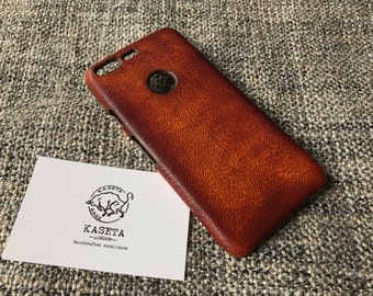 Pixel 2 Leather Case, Google Pixel Leather Case, Pixel Case, Pixel xl case 'Old DarkBrown' - Kaseta