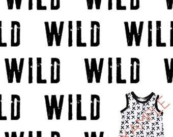 Wild Tank (Monochrome tank,Baby tank,todder tank,kids tank,Beater tank,monochrome birthday,Infant Tank,Tank top,geometric Tank Top)