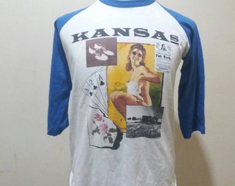 Vintage 80s kansas tour concert band shirt