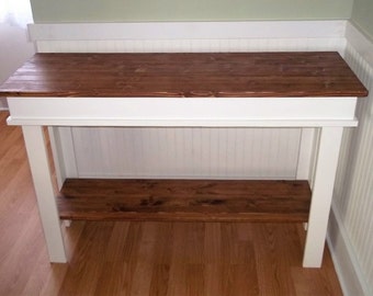 Farmhouse Console Table , Furniture , Country Side Table ,Country Cottage Entry Table , Foyer Table