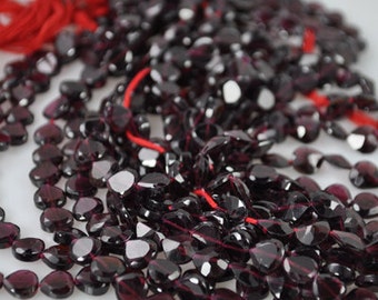 25 Faceted Garnet Tear Drop Stones 7mm (Gar-001)