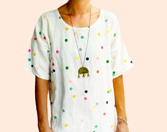 Confetti 100% linen ladies dress
