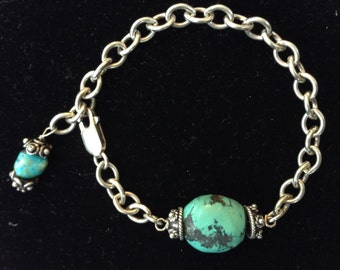 Hubei Sterling Silver Turquoise Nugget Bracelet