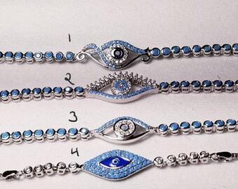 925 sterling silver evil eye bracelet