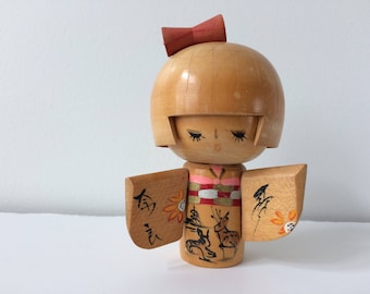 wooden Japanese Kokeshi doll / figurine
