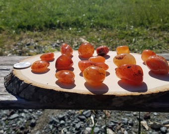 Large Carnelian Tumbled Crystal Pieces