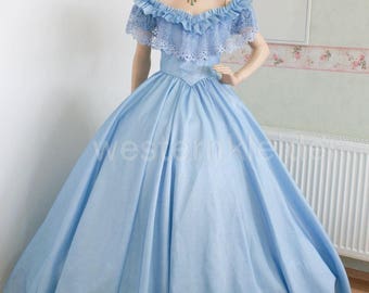 Civil war gown crinoline dress southern Belle Halloween ball gown Victorian ball gown