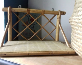 Perfect little vintage rattan/bamboo shelf... Perfect small vintage rattan / bamboo shelf