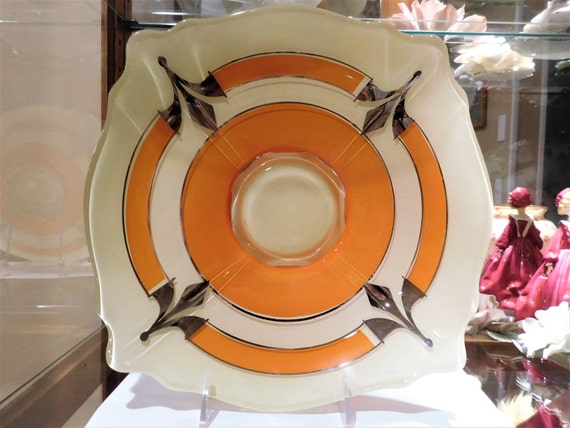 Indiana Glass / MODERNE CLASSIC / Art Deco / Console / Compote
