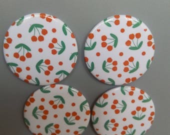 Cherry print magnets