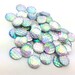 100pcs Rainbow Mermaid Supplies - DIY Mermaid Costume - Scale Cabochons - 12mm Wholesale Cabochons - Flat Back Glue On Round