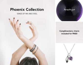 Personalised February Birthstone Necklace, Sterling Silver, Amethyst Necklace, Amethyst Bead Jewelry, February Jewelry, February Gift