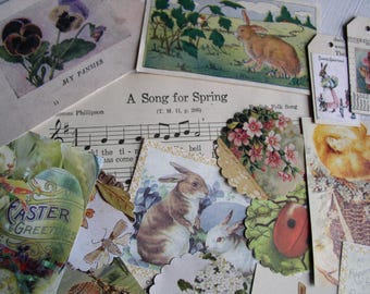 Spring Easter Scrap Images Pack, 100+ Pieces for Art/Scrapbooking/Journaling