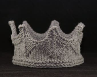 tricot gris couronne couronne de princesse ou roi pour les enfants les adultes et - Couronne Princesse Adulte tricot gris couronne couronne de princesse ou roi pour les enfants les adultes et - Couronne Princesse Adulte