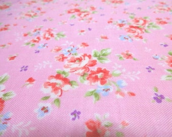 SALE Japanese Double Gauze Flower Rose Pink 1/2 yard