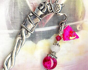 Bookmark ❀ TART raspberry crystal glass MP175 ❀