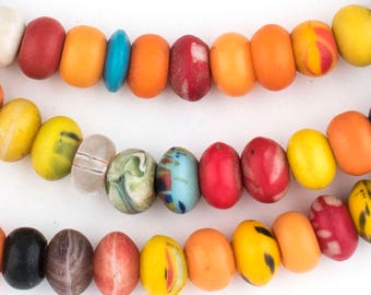 100 Binta Banji Prosser Beads - "Kakamba" - African Glass Beads - Jewelry Making Supplies - Made in Unknown - Africa ** (BINTA-BANJI-999)