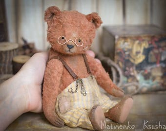 Makar artist teddy bear OOAK 8.5 in