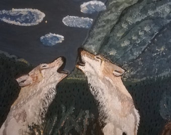 Wolves Howling at the Moon