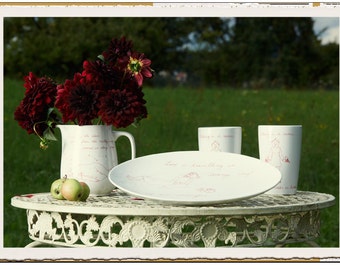 Cup 0,5l, white porcelain motif "Nothing"