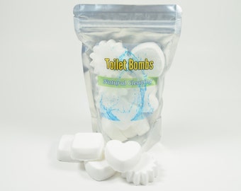 Natural Cleaning Toilet Bombs - Toilet Bowl Cleaning Products, Deodorizing Scrubbies, Chemical Free Cleaning Tablets, Deodorizer Frizzes